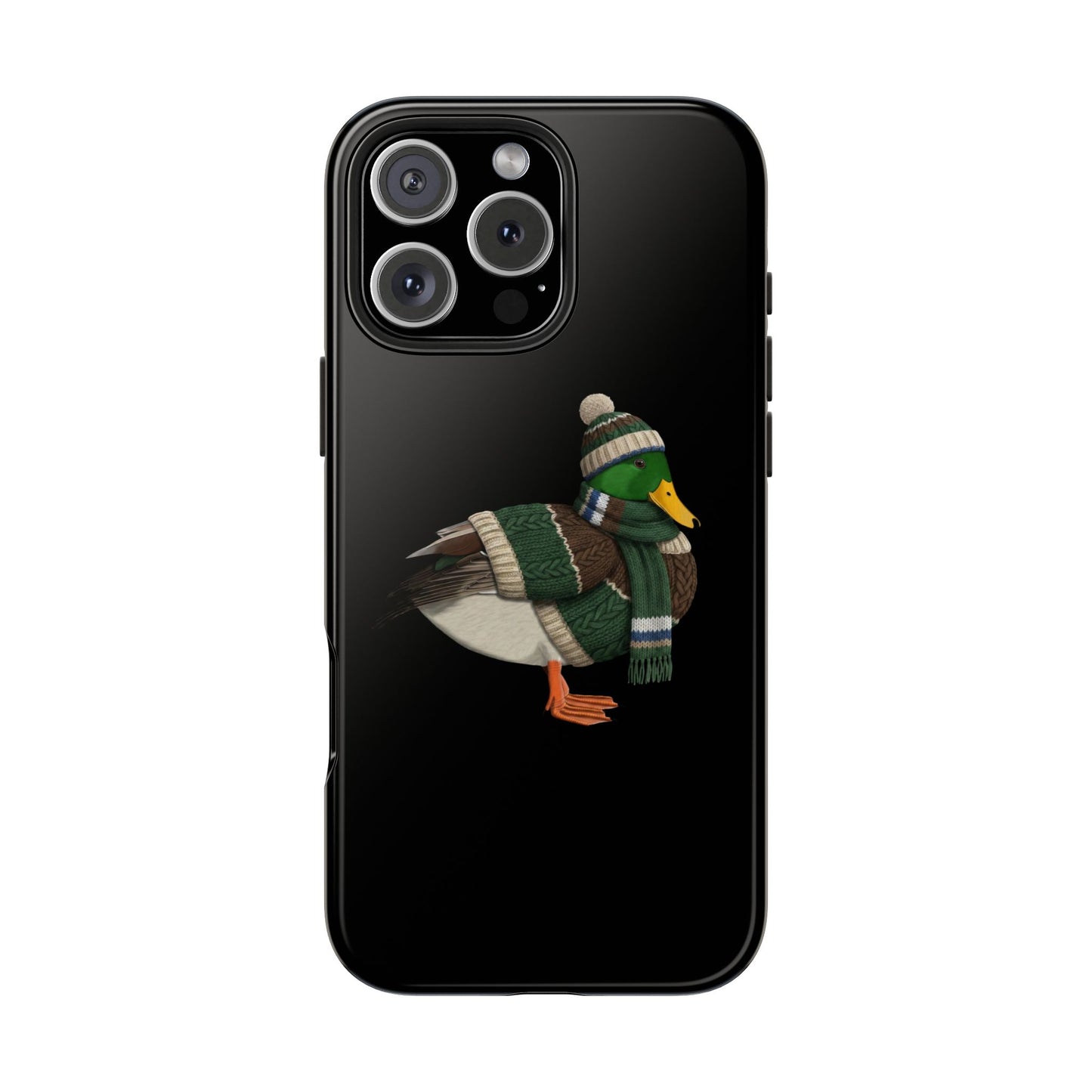 鳥のアートが描かれたマラードの二層式iPhoneケース – 鳥類学者や鳥愛好家へのプレゼントに最適