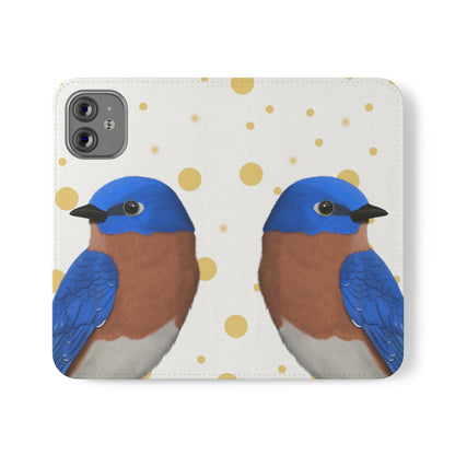 Bluebird Bird Art Phone Flip Case