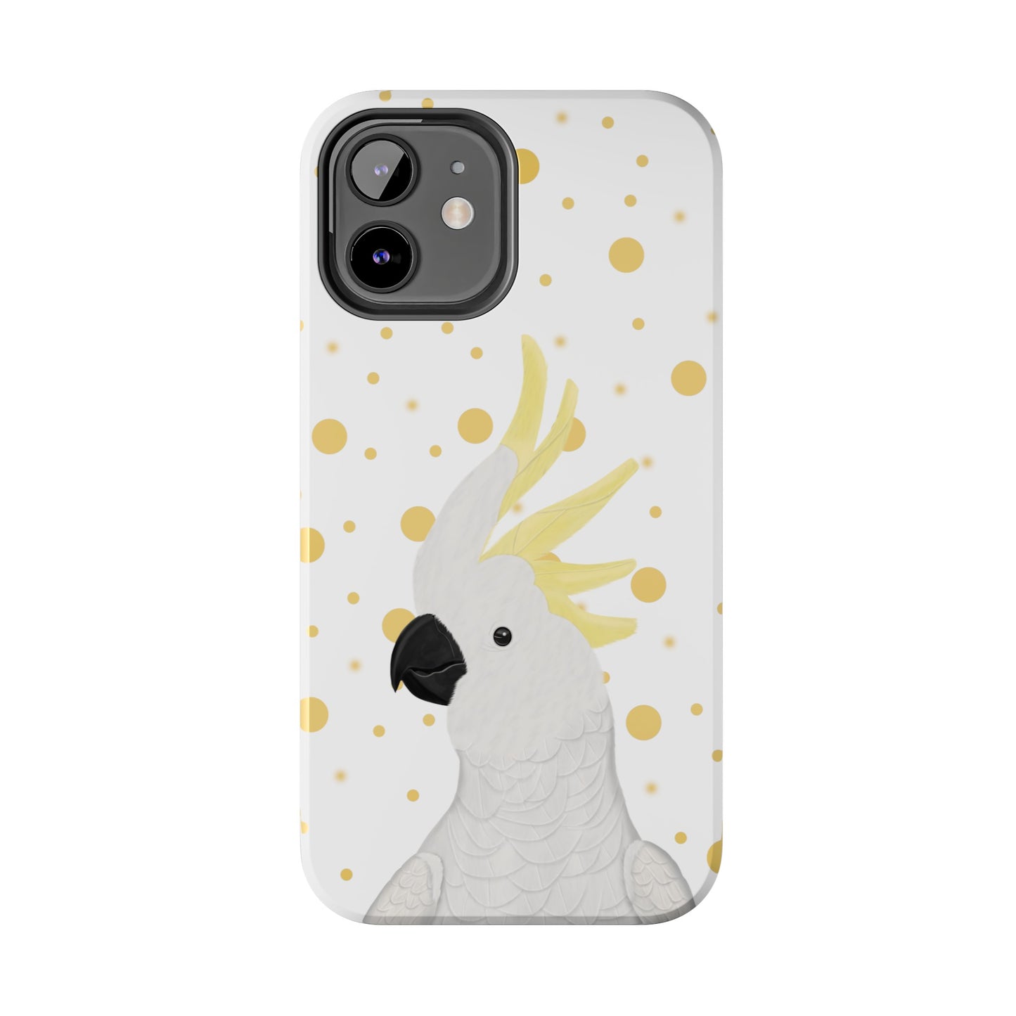 Cockatoo Bird Art Tough Phone Case White