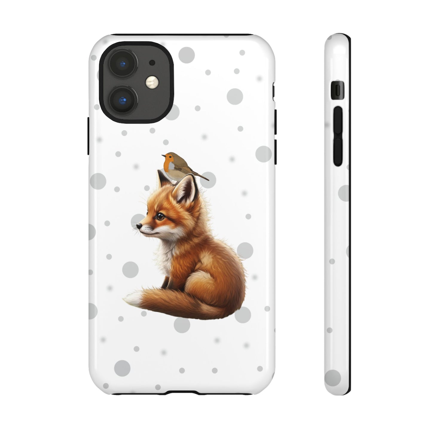 Rotkehlchen mit Fuchs iPhone & Google Pixel Tiermotiv Handyhülle - Tierisch guter Schutz