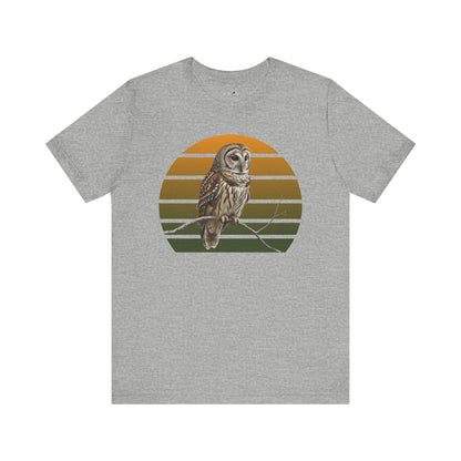 Barred Owl T-Shirt | Unisex Retail Fit Bird Lover Tee | Wildlife Birder Gift