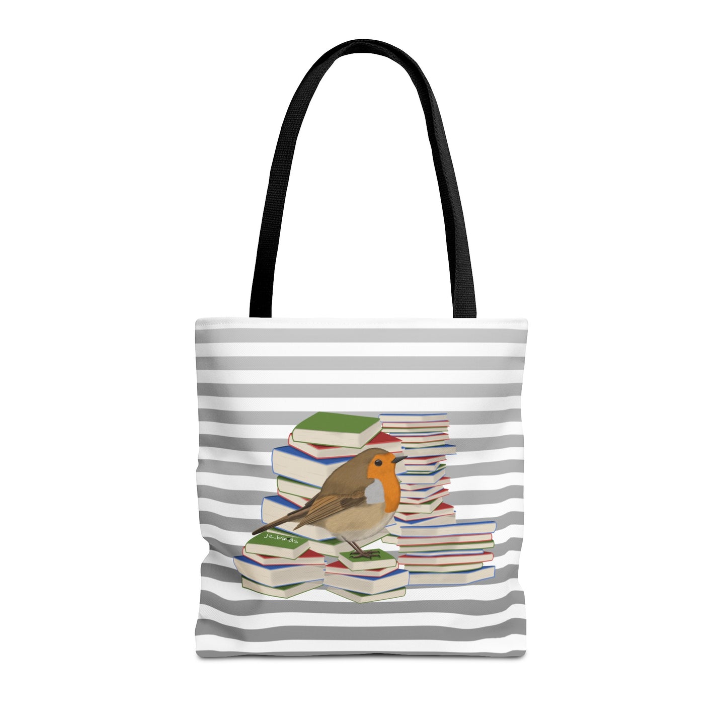 robin bird books tote bag