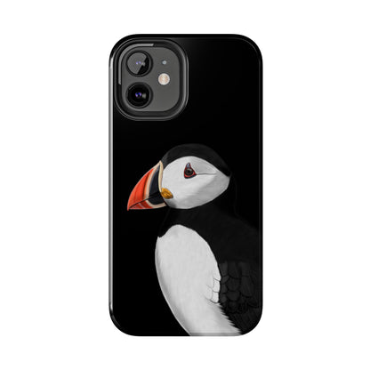 Puffin Bird Art Tough Phone Case Black