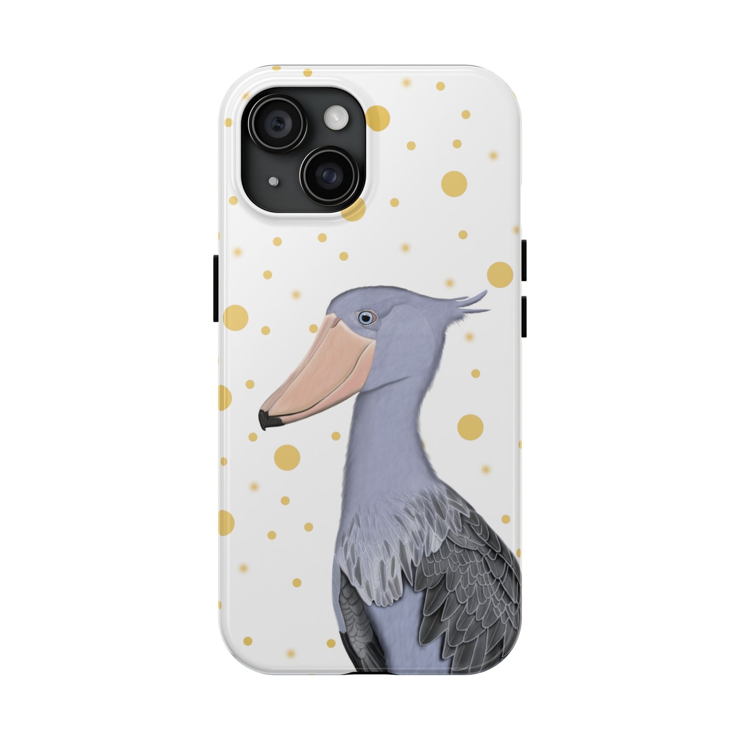 Shoebill Bird Art Tough Phone Case White