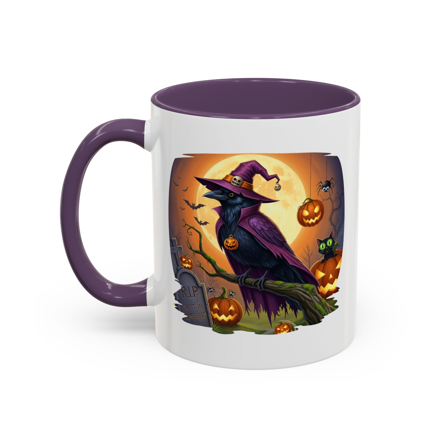 Black Raven Halloween Bird Mug - Perfect Bird Lover Gift for Spooky Season