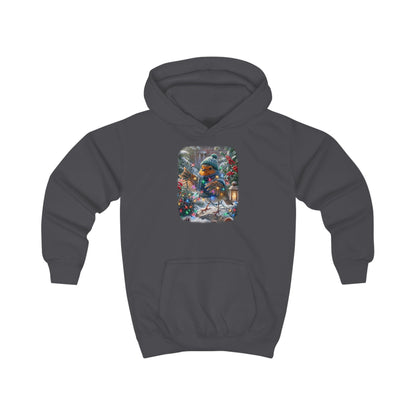 Kuscheliger Kinder Hoodie Winter-Chaos mit Rosi Rotkehlchen