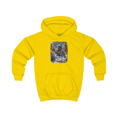 Kuscheliger Kinder Hoodie Winter-Chaos mit Rosi Rotkehlchen