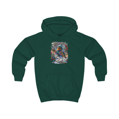 Kuscheliger Kinder Hoodie Winter-Chaos mit Rosi Rotkehlchen