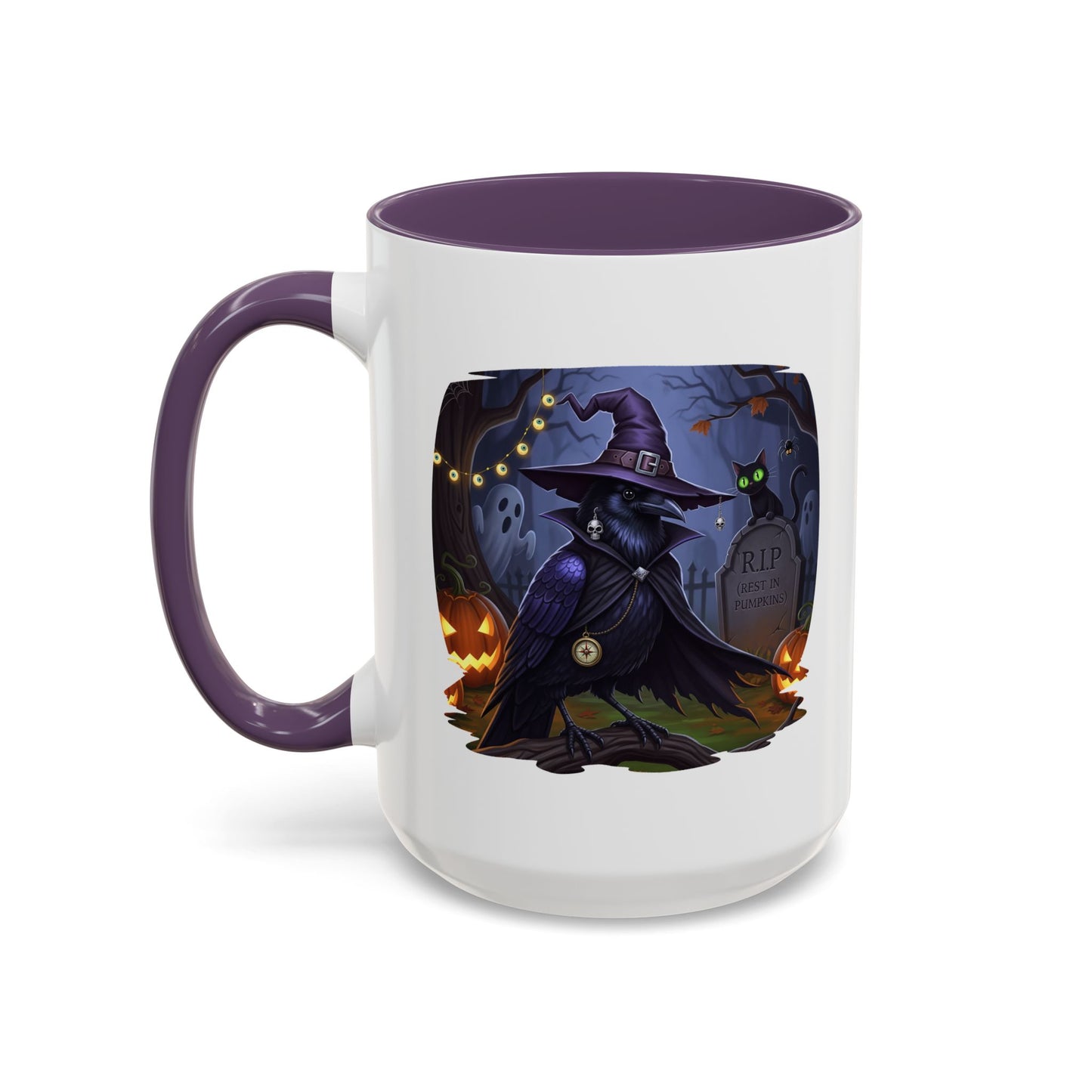 Black Crow Halloween Bird Mug - Perfect Bird Lover Gift for Spooky Season