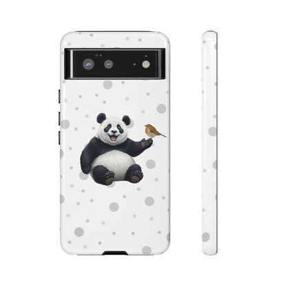 Rotkehlchen mit Panda iPhone & Google Pixel Tiermotiv Handyhülle - Tierisch guter Schutz