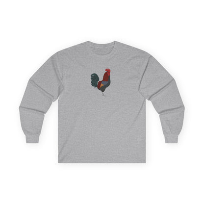 Rooster Birding & Birdwatching Bird Cotton Long Sleeve T-Shirt