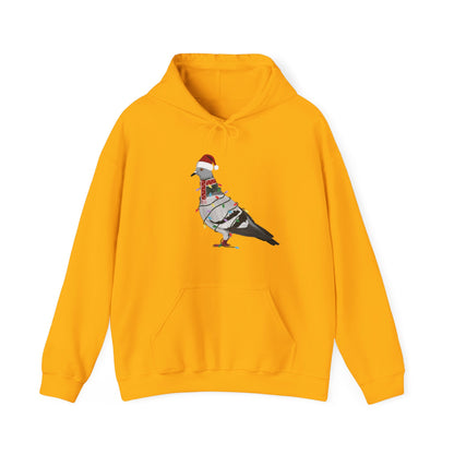 Pigeon with Fairy Lights Christmas Bird Hoodie