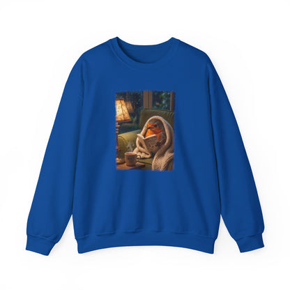 Robin Rosi Reading a Book Premium Sweatshirt for Bird Lovers