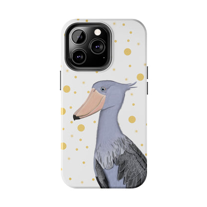 Shoebill Bird Art Tough Phone Case White