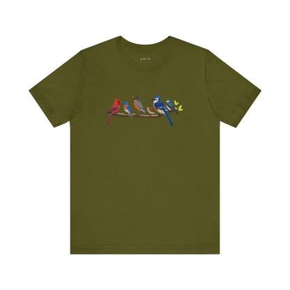 Birds on a Branch T-Shirt Bluebird Cardinal Blue Jay Bird Watcher Bird Lover