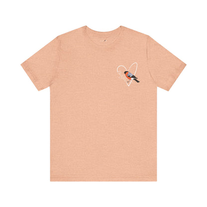 Bullfinch Heart Birdwatcher Bird T-Shirt