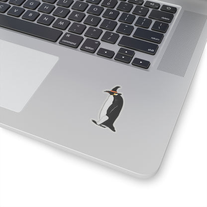 Penguin Halloween Witch Hat Bird Sticker