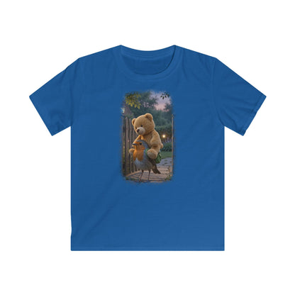 Premium Kinder T-Shirt Rosi Rotkehlchen und der Riesen-Teddy