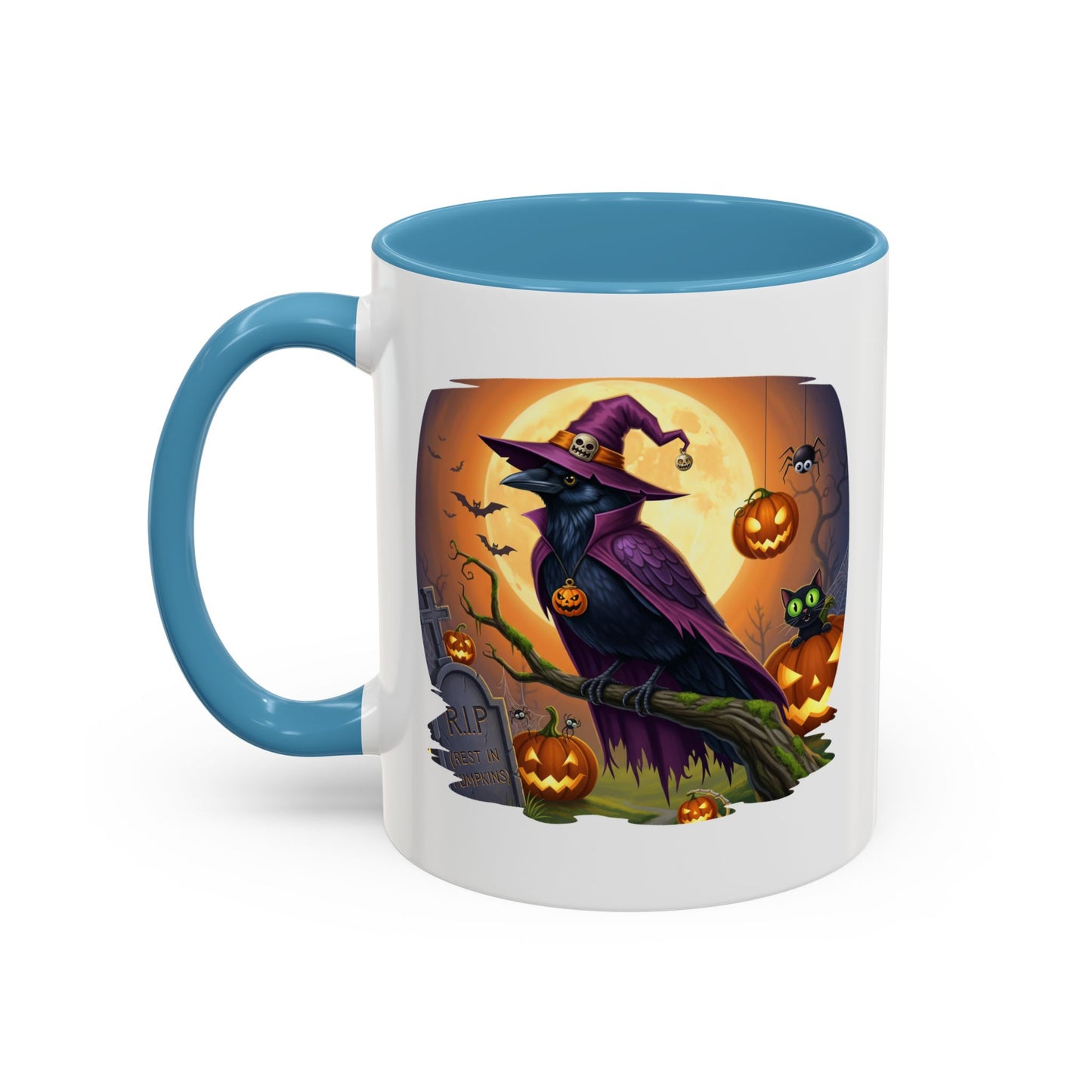Black Raven Halloween Bird Mug - Perfect Bird Lover Gift for Spooky Season