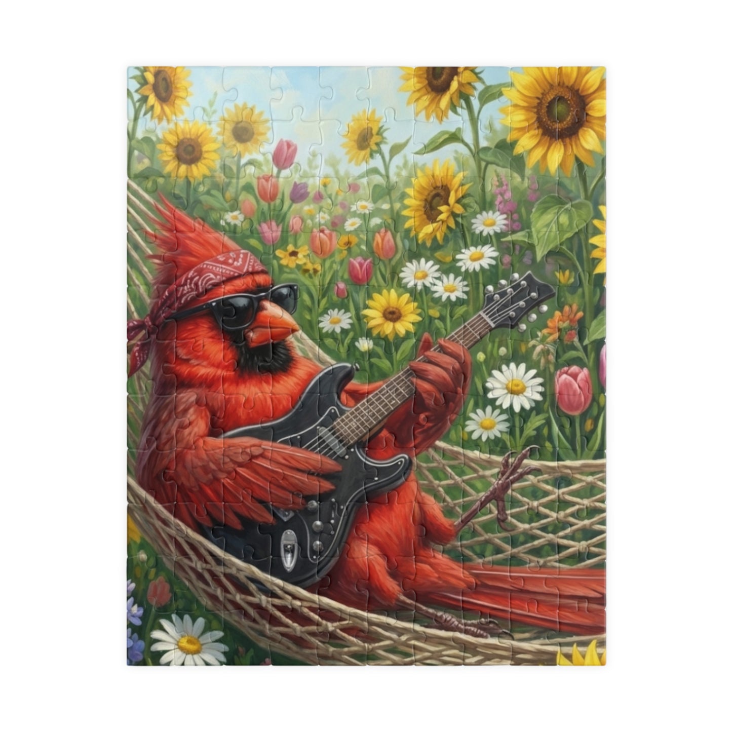 Chordinal the Rocking Bird Jigsaw Puzzle | Sunflower Hammock Premium Lover Gift (110 - 1014 Pieces) – adult animal