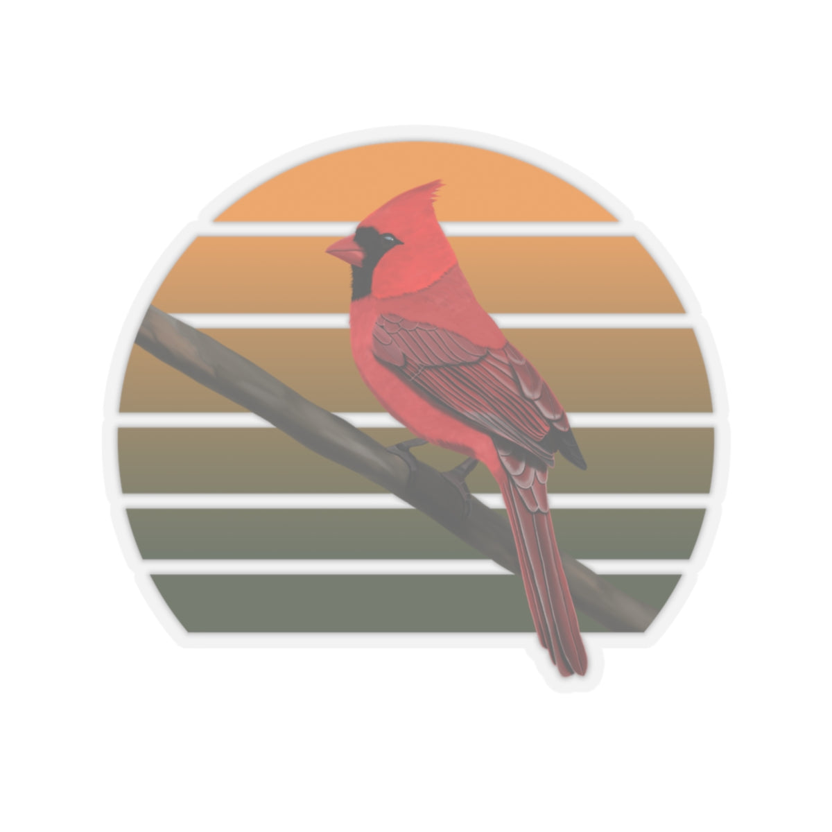Cardinal Paper products – Bird Sticker