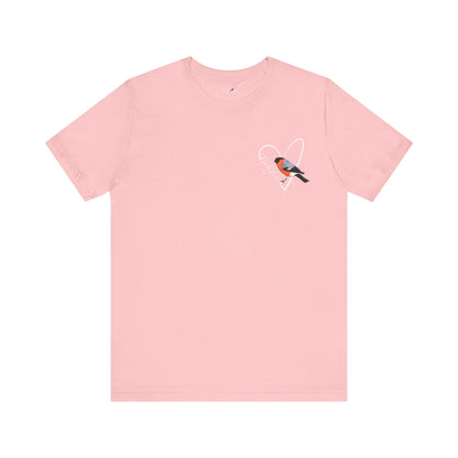 Bullfinch Heart Birdwatcher Bird T-Shirt