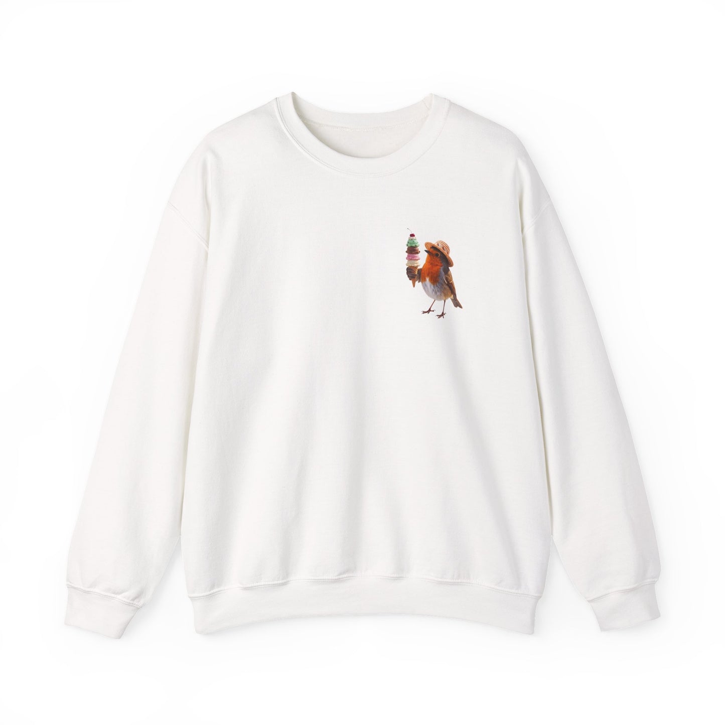 Robin Rosi Ice Cream Pocket Premium Sweatshirt for Bird Lovers