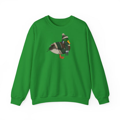Ente in Strick Weihnachts-Sweatshirt | Unisex Vogel Sweater für Vogelfreunde & Vogelbeobachter