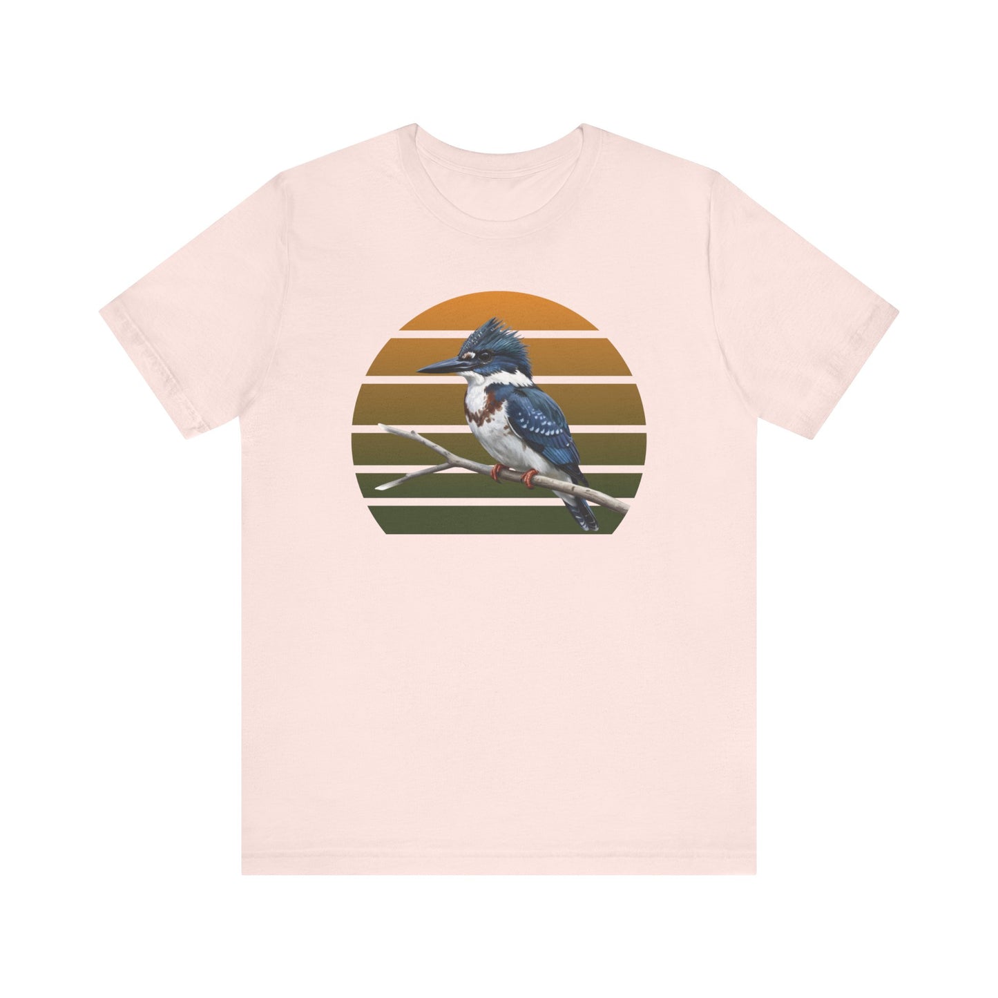 Belted Kingfisher Premium T-Shirt | Unique Birdwatcher & Birder Gift by jz.birds
