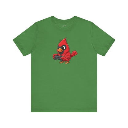 Cardinal Playing Video Games Funny Gamer and Bird Lover T-Shirt