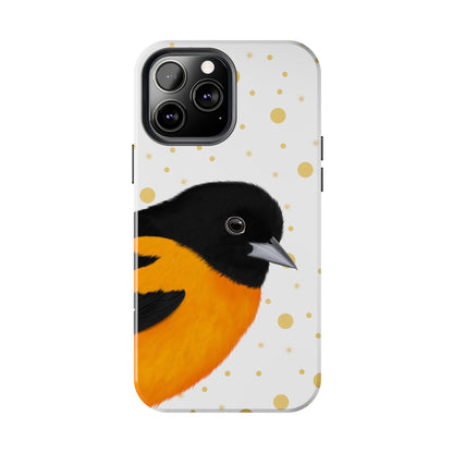 Baltimore Oriole Bird Art Tough Phone Case White