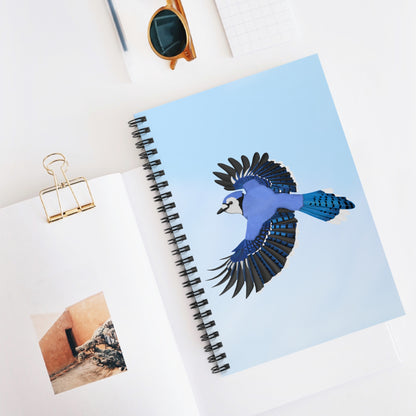 Blue Jay Bird Birdlover Spiral Notebook Ruled Line 6" x 8"