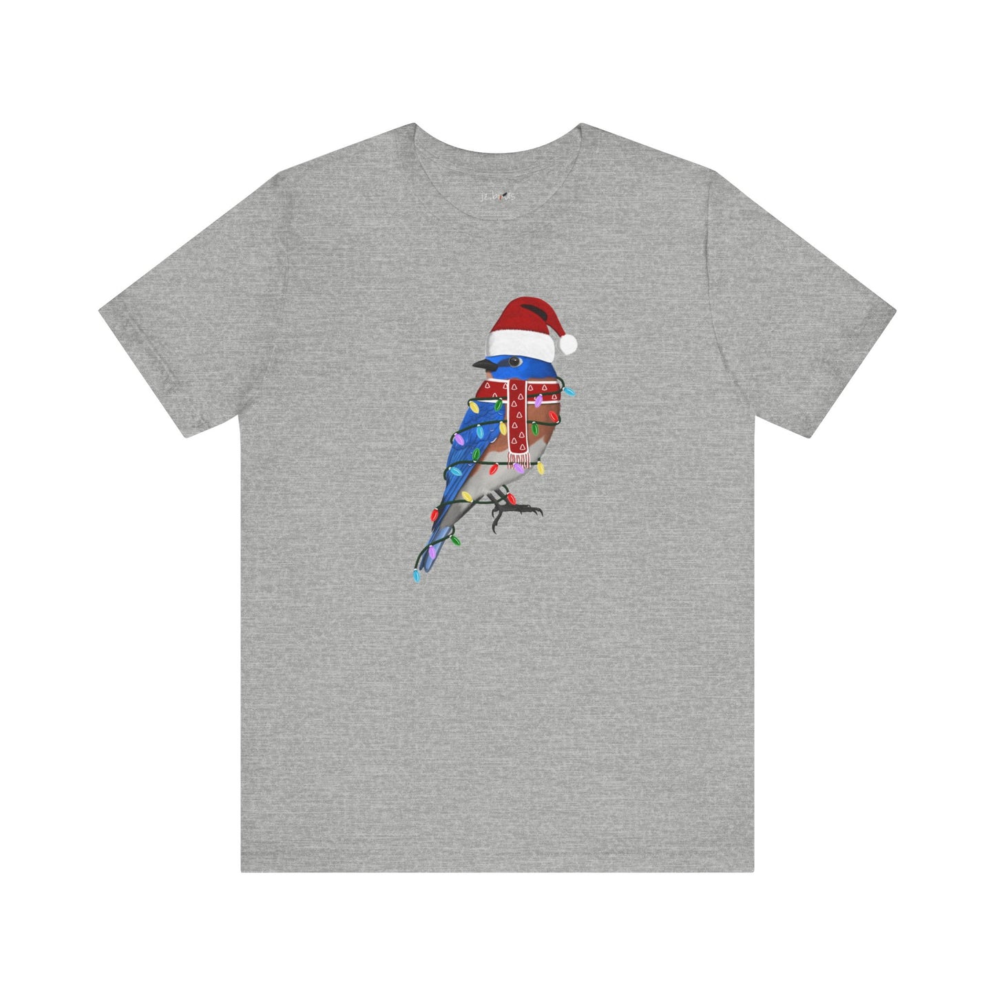 Bluebird with Fairy Lights Christmas Bird T-Shirt