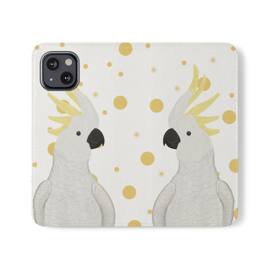 Cockatoo Bird Art Phone Flip Case