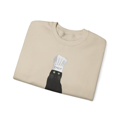 Black Cat Kitchen Chef Cat Lover Sweatshirt