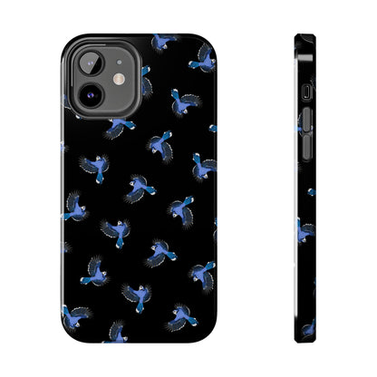 Blue Jay iPhone Case Black – Premium Tough Phone Cover for Bird Lovers – animal lover,