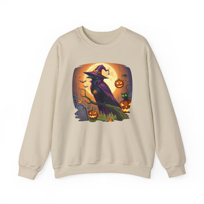 Raven Crow Halloween Bird Sweatshirt - Spooky Halloween Costume for Bird Lovers