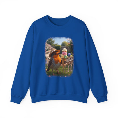 Robin Rosi Ice Cream Garden Premium Sweatshirt for Bird Lovers