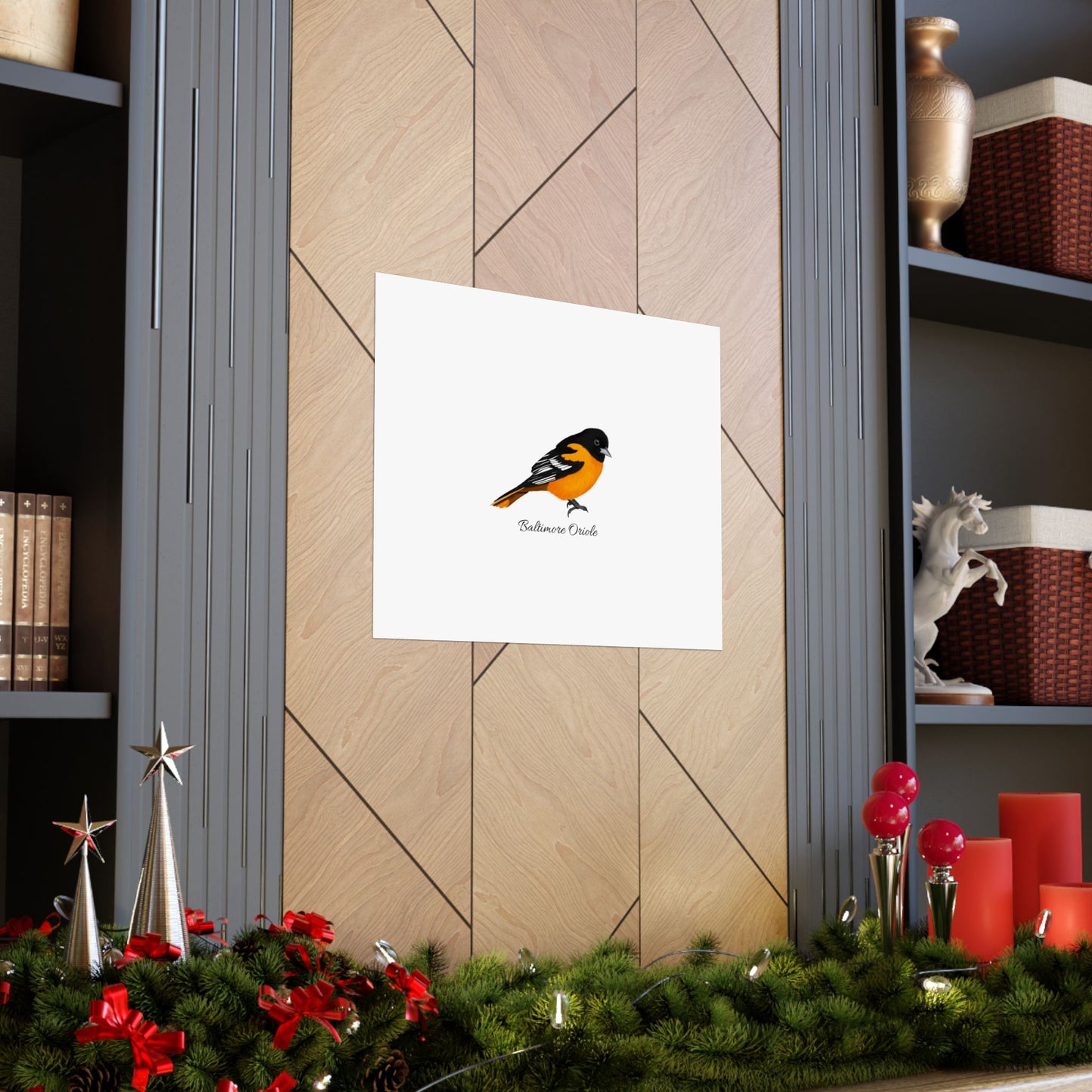 Baltimore Oriole Bird Birding Matte Poster