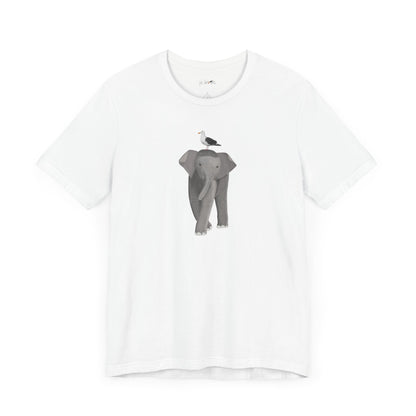 Elephant with Seagull Bird Birding & Birdwatching T-Shirt