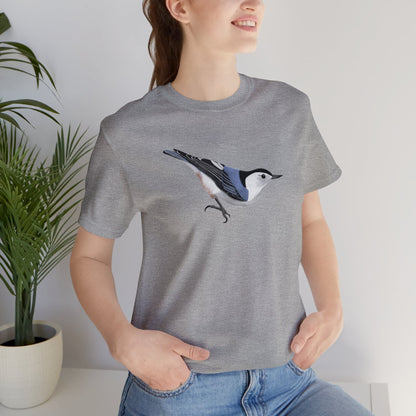 White Breasted Nuthatch Bird Tee - jz.birds