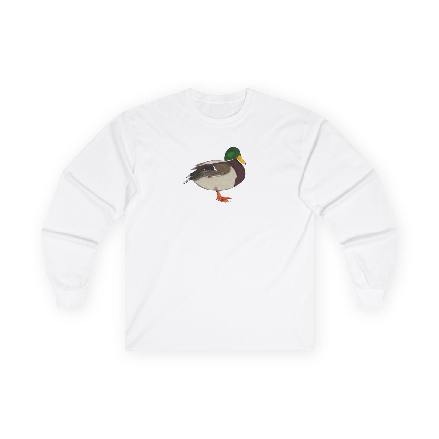 Mallard Birding & Birdwatching Bird Cotton Long Sleeve T-Shirt