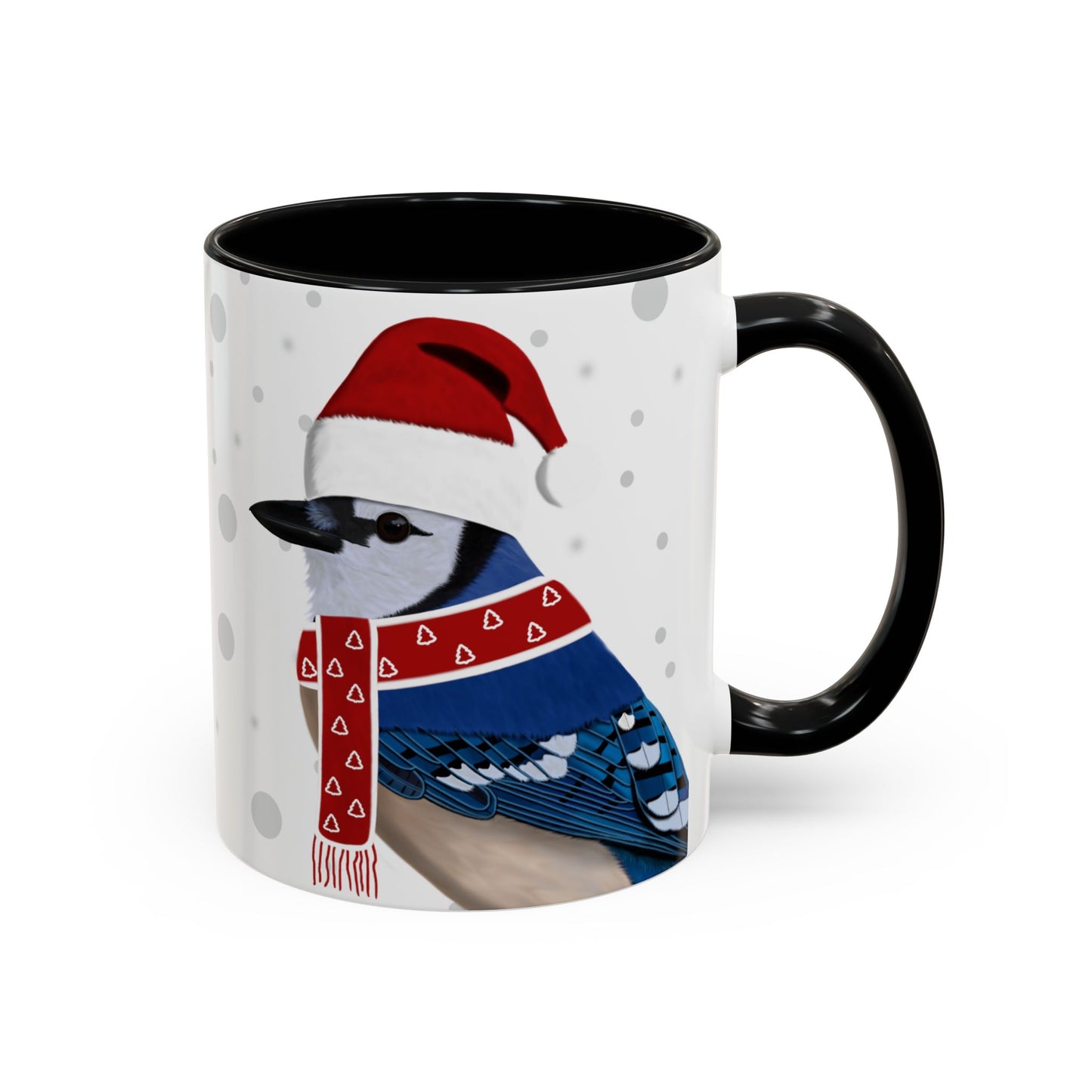 Blue Jay Christmas Bird Coffee Mug