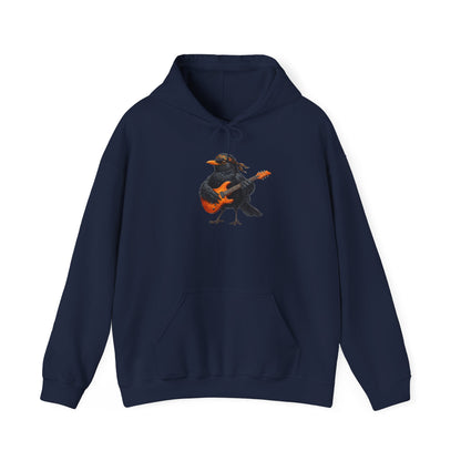 Amsel E-Gitarren Hoodie – Lustiger Vogel Kapuzenpullover für Musiker & Vogelfreunde