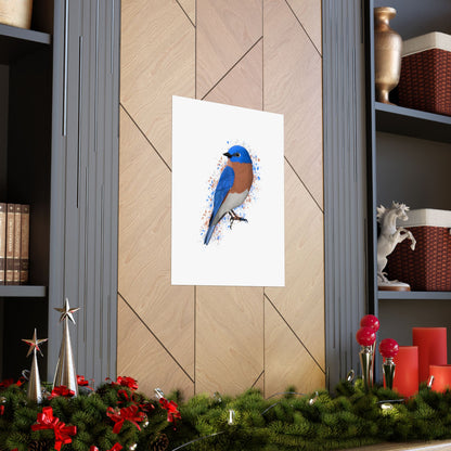 Bluebird Bird Artwork Matte Poster