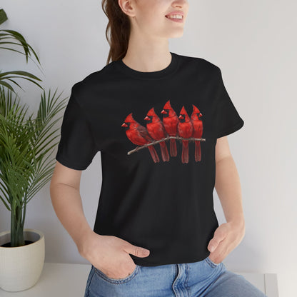 Cardinals T-Shirt | Unisex Retail Fit Bird Lover Tee | Wildlife Birder Gift