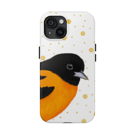 Baltimore Oriole Bird Art Tough Phone Case White