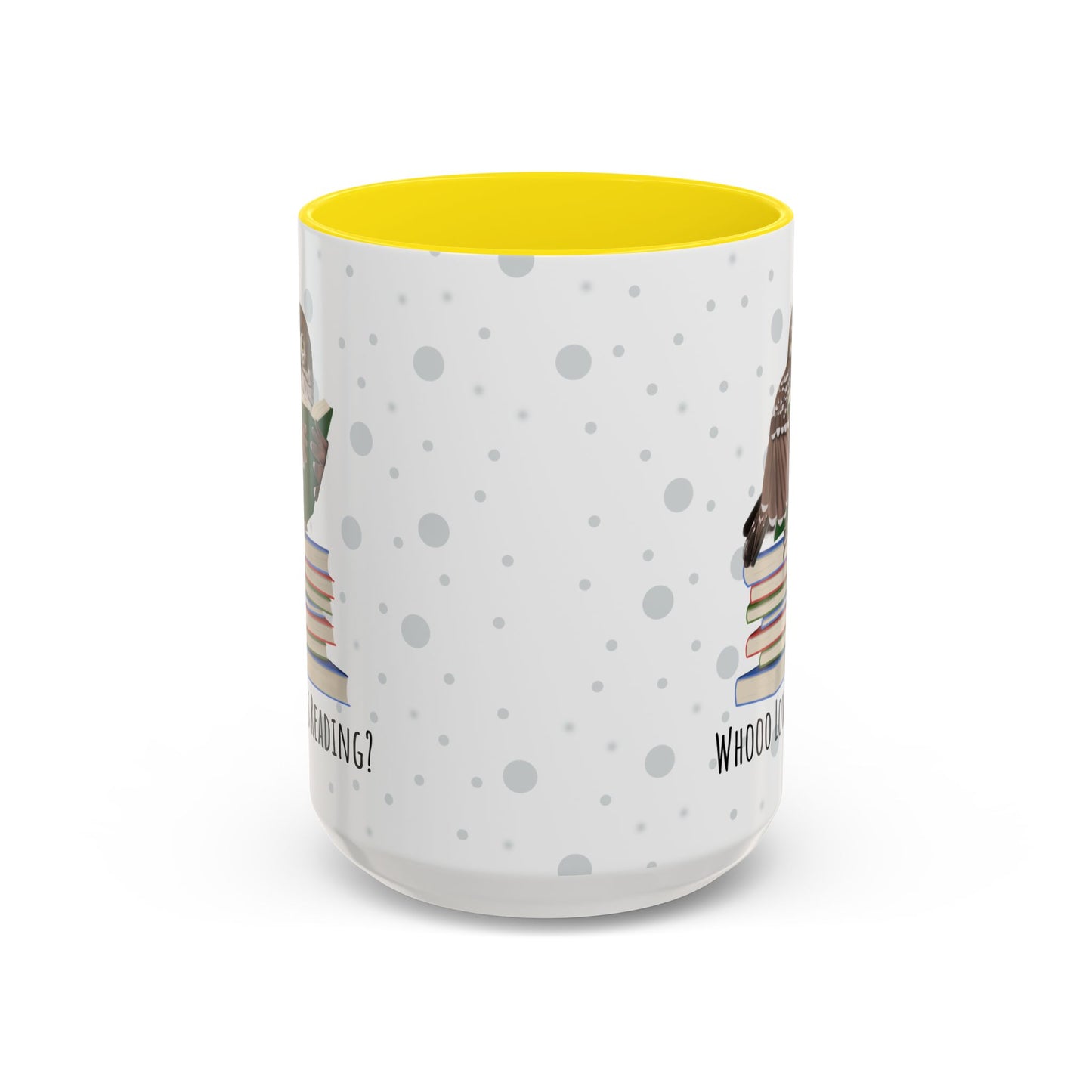 Whooo Loves Reading Owl Teacher Mug – Two-Tone Librarian & Book Lover Cup