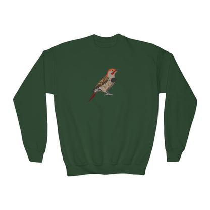 Northern Flicker Bird Birdwatching Youth Crewneck Sweatshirt