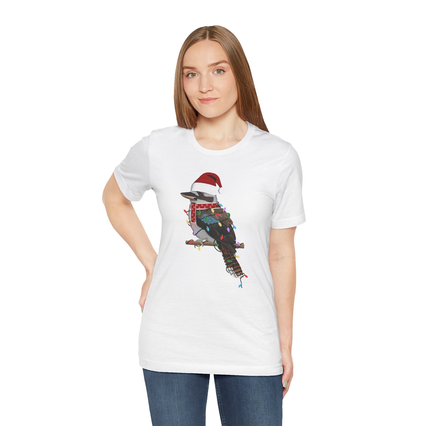 Kookaburra with Fairy Lights Christmas Bird T-Shirt